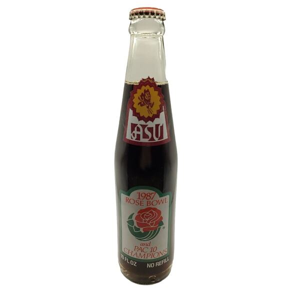 Coca Cola Coke 1987 Arizona State University Rose Bowl Pac 10 Champions Bottle - Picture 1 of 7